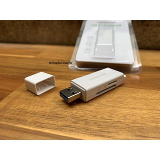 UGREEN 40753 USB 3.0 SD Dual-Slot Memory Card Reader Adapter Supports SD, Micro SD, SDHC, SDXC, Micro SDHC