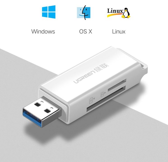 UGREEN 40753 HIGH-END USB 3.0 TO SD TF CARD READER