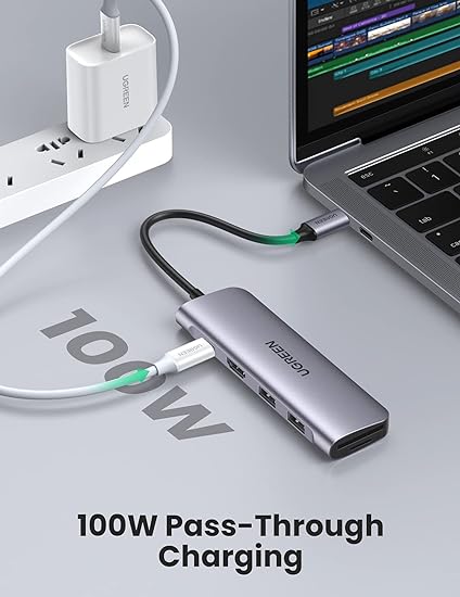 UGREEN 70411 6-in-1 USB-C PD Adapter with 4K HDMI Hub