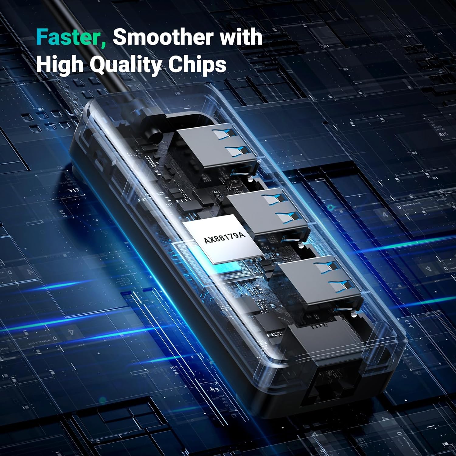 UGREEN 20265 USB 3.0 Hub with Gigabit Ethernet