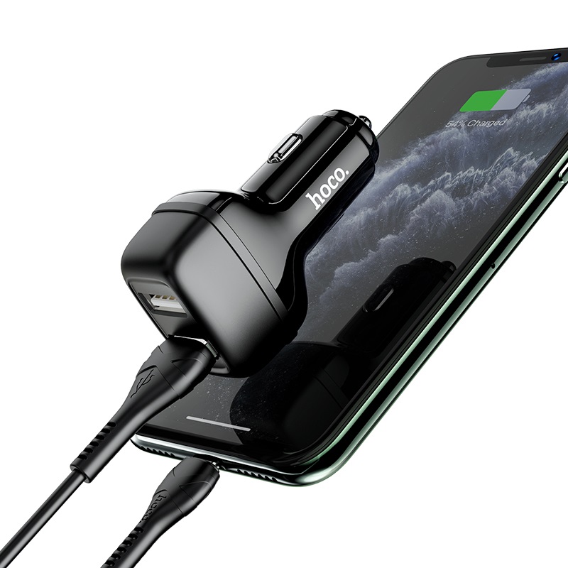 HOCO Z36 Leader Car Charger 5V/2.4A Dual Port Set with Micro USB Cable