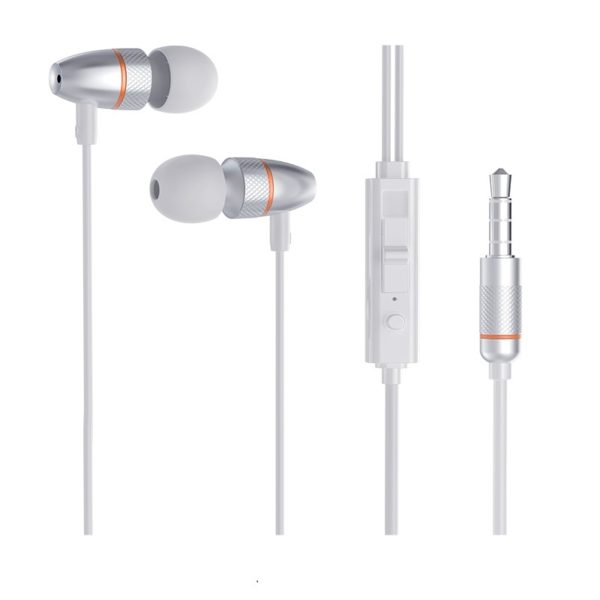 HOCO M59 MAGNIFICENT UNIVERSAL EARPHONES โ SILVER