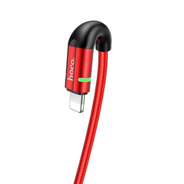 HOCO U93 SHADOW USB TO LIGHTNING CHARGING DATA SYNC CABLE โ RED
