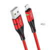 HOCO U93 SHADOW USB TO LIGHTNING CHARGING DATA SYNC CABLE โ RED