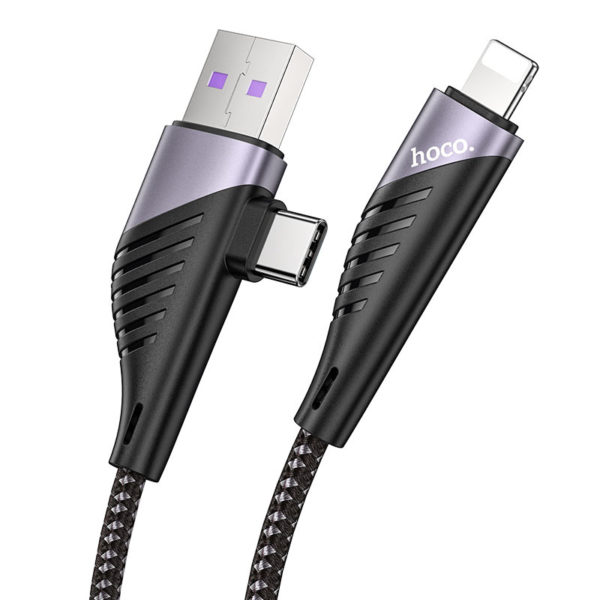 HOCO U95 2-in-1 Freeway PD USB, Type-C to Lightning Charging Data Cable (1.2 Meter)