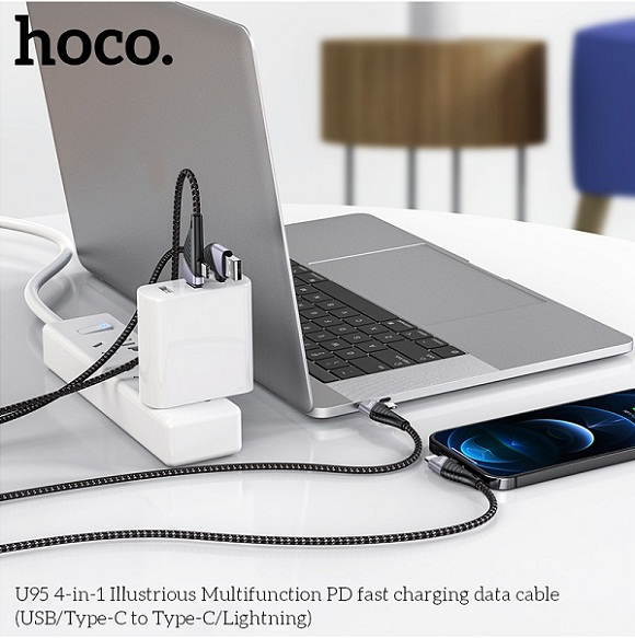 HOCO U95 4-in-1 Multifunction PD Fast Charging Data Cable