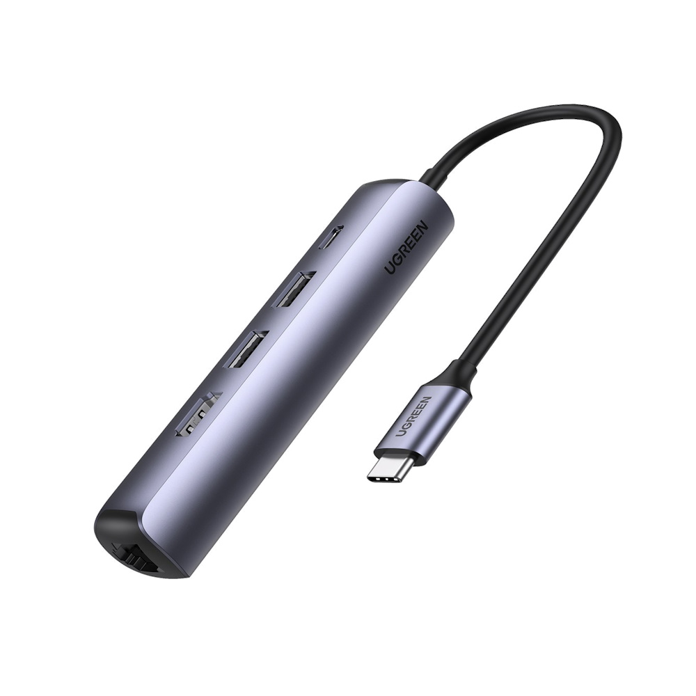 UGREEN 10919 ULTRA SLIM 5-IN-1 USB C HUB WITH ETHERNET AND HDMI