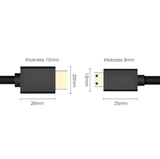 UGREEN 11167 MINI HDMI TO HDMI CABLE 1.5M BLACK4