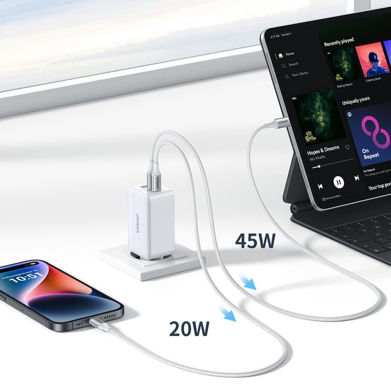 UGREEN 15334 Nexode 65W GaN USB C Wall Charger EU Plug 07