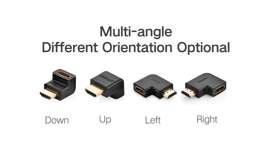 UGREEN 20109 HDMI MALE TO FEMALE ADAPTER DOWN5