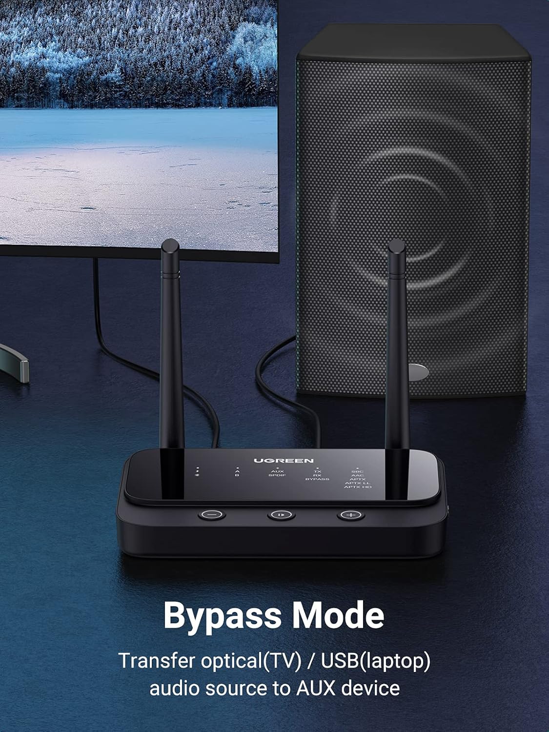 UGREEN 20140 Bluetooth 5.0 Audio Transmitter and Receiver 05