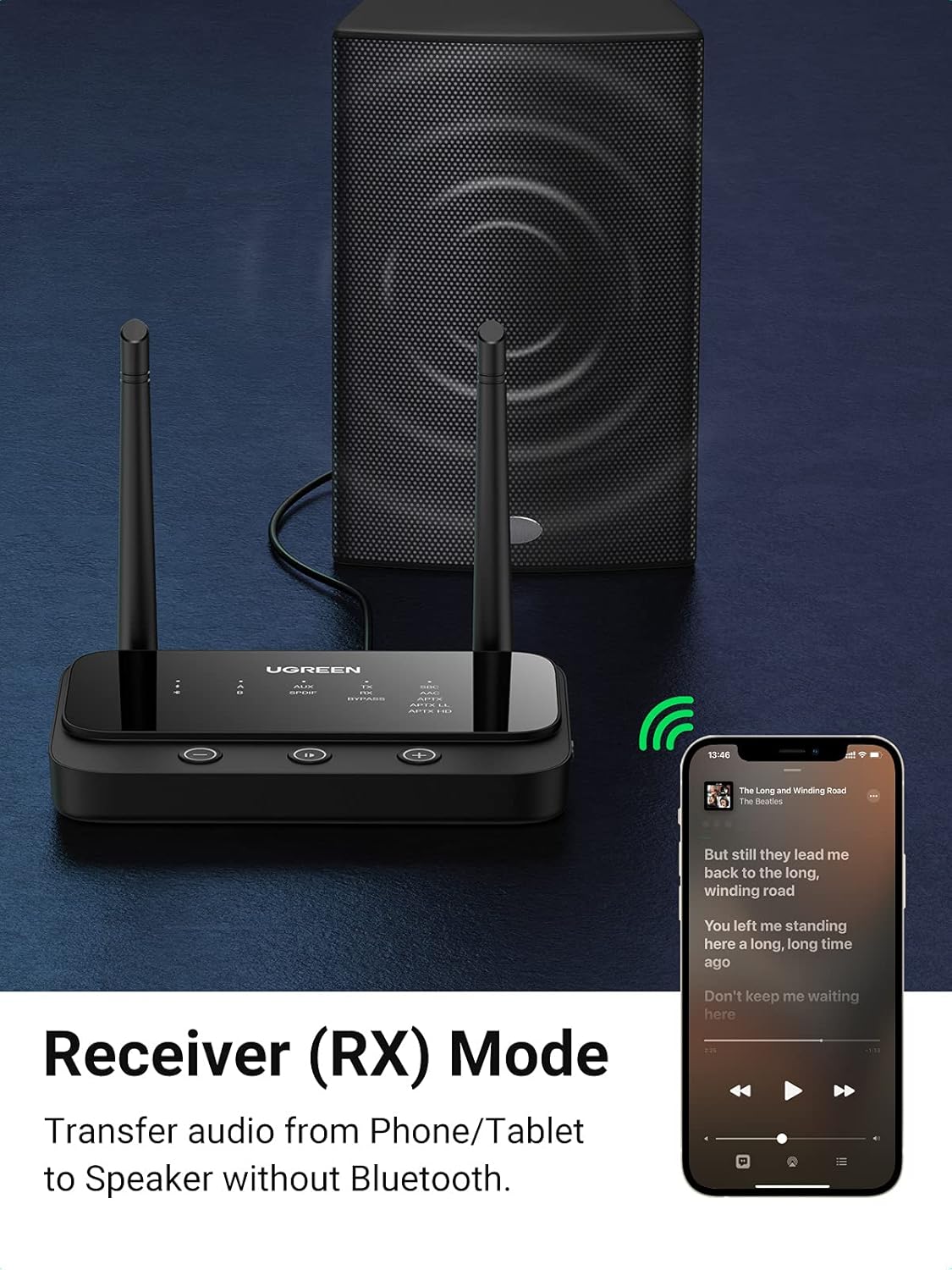 UGREEN 20140 Bluetooth 5.0 Audio Transmitter and Receiver 06