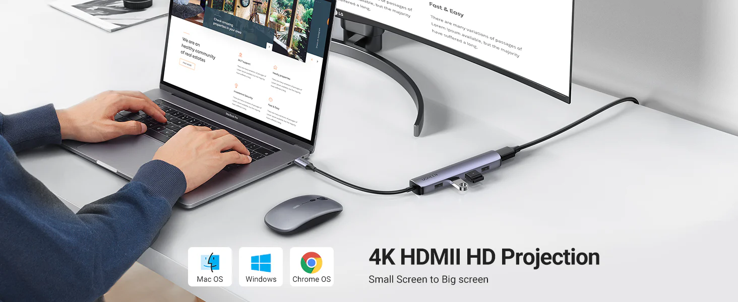 UGREEN 20197 USB C 5 in 1 Multiport Hub HDMI 4K@30Hz 002 UGREEN 20197 USB C 5 in 1 Multiport Hub HDMI 4K@30Hz 002