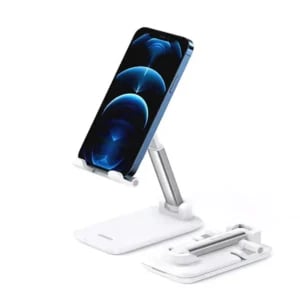 UGREEN 20434 Foldable Desktop Cell Phone Holder White Height Adjustable, Fully Foldable
