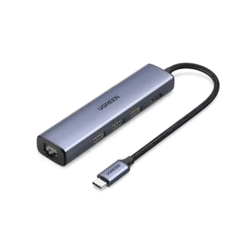 UGREEN 20934 USB-C 5-in-1 Hub with USB 3.0+HDMI 4K60Hz +RJ45 (Gigabit)
