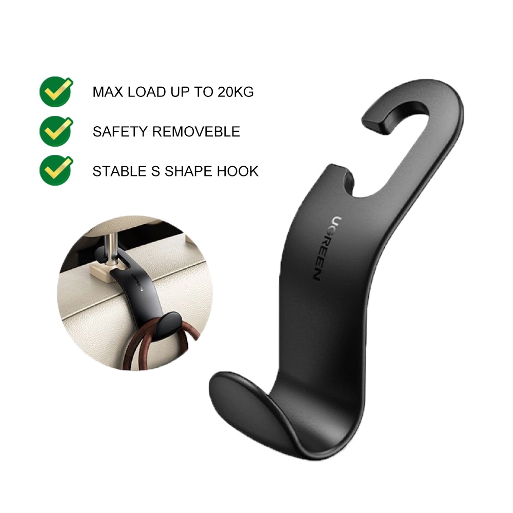 UGREEN 30337 Car Seat Headrest Hanger Hook for Handbags 02