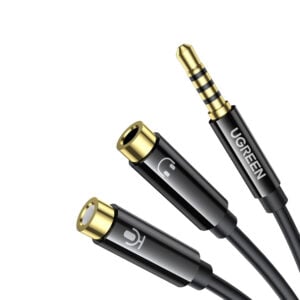 UGREEN 30620 Headphone Splitter 3.5mm 4 Pole TRRS Audio Splitter Mic Y Headset Splitter Stereo Separate Jack