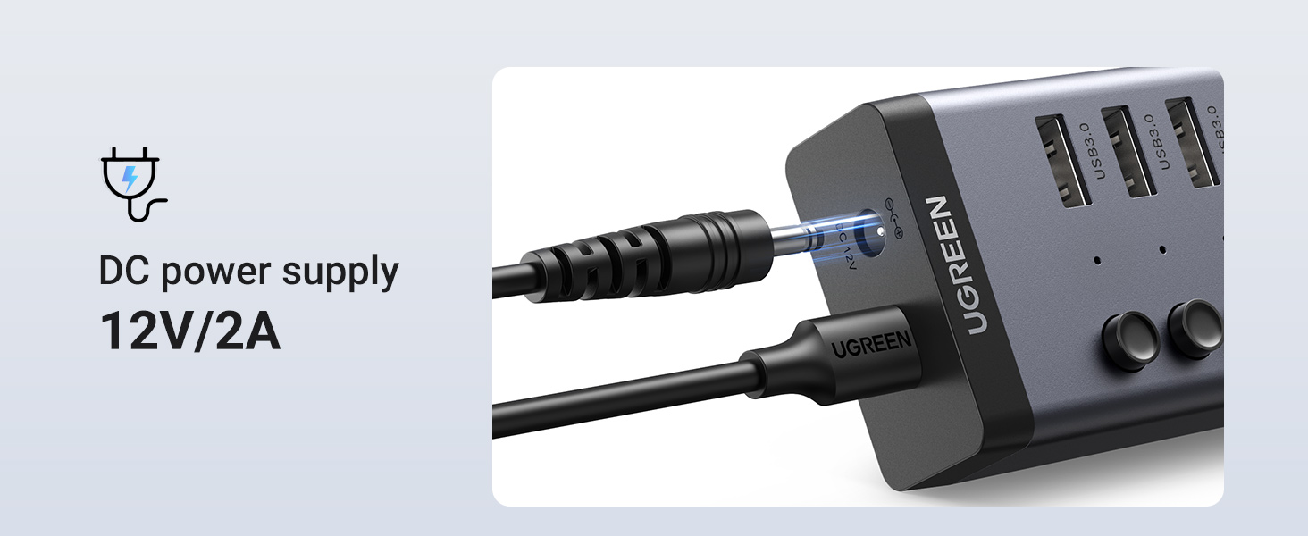 UGREEN 30778 7 Port USB 3.0 Adapter with 4 Smart Charging Ports 006