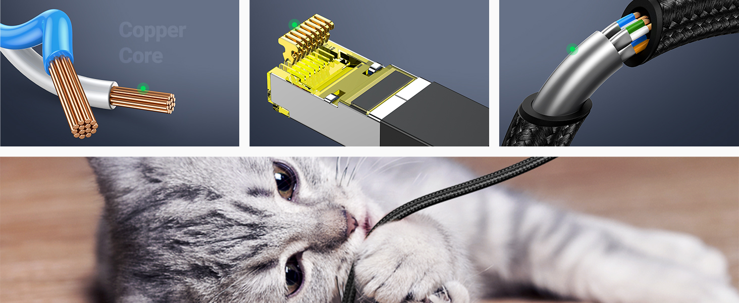 UGREEN 30791 Cat 7 Ethernet Cable Braided (10 Meter) High Speed Network Cord 10Gbps 600Mhz POE RJ45 Buy UGREEN 30791 Cat 7 Ethernet Cable Braided (10 Meter) High Speed Network Cord 10Gbps 600Mhz POE RJ45 Online in Pakistan - UGREEN PK