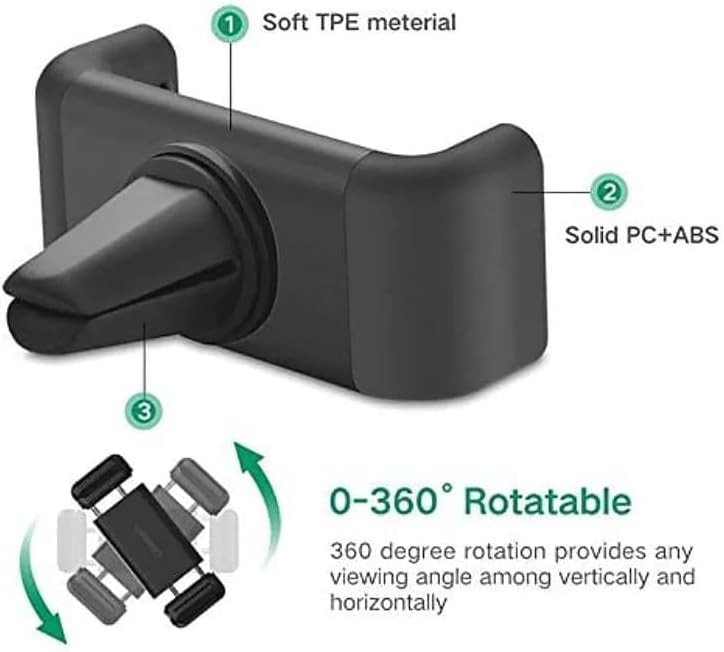 UGREEN 30798 Air Vent Mount Phone Holder with 360 Rotation Universal Dashboard 02