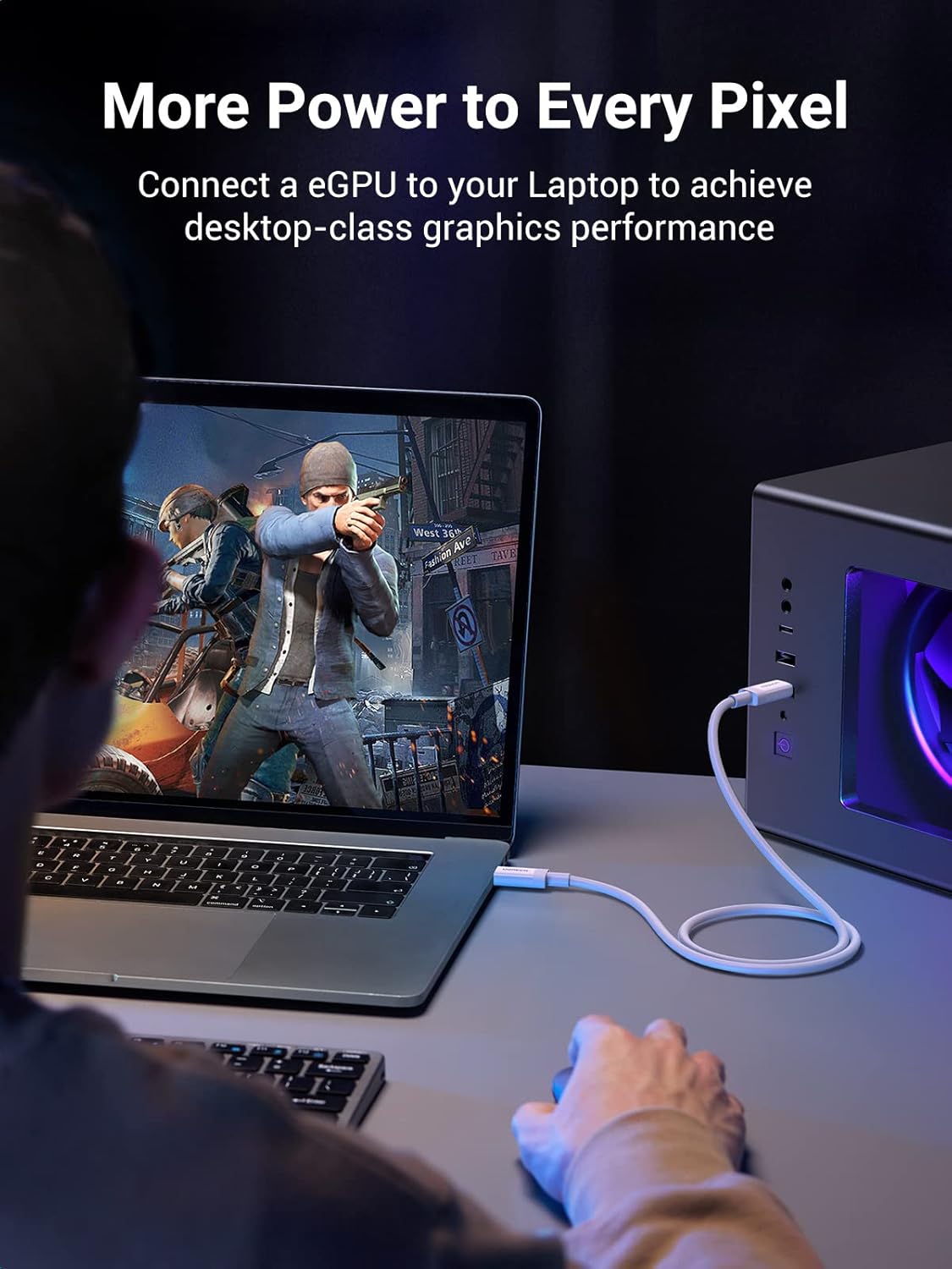 UGREEN 40113 Thunderbolt 3 USB4 Gen3 Cable 40Gbps Data Sync (USB-IF Certified) 100W Charging, 8K@60Hz Video (0.8 Meter) UGREEN 40113 Thunderbolt 3 USB4 Gen3 Cable 40Gbps Data Sync (USB-IF Certified) 100W Charging, 8K@60Hz Video (0.8 Meter)