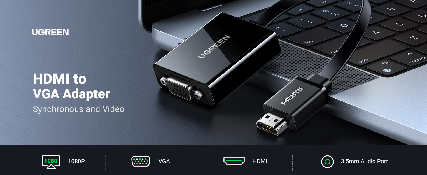 UGREEN 40248 HDMI to VGA with Audio Converter UGREEN 40248 HDMI to VGA with Audio Converter