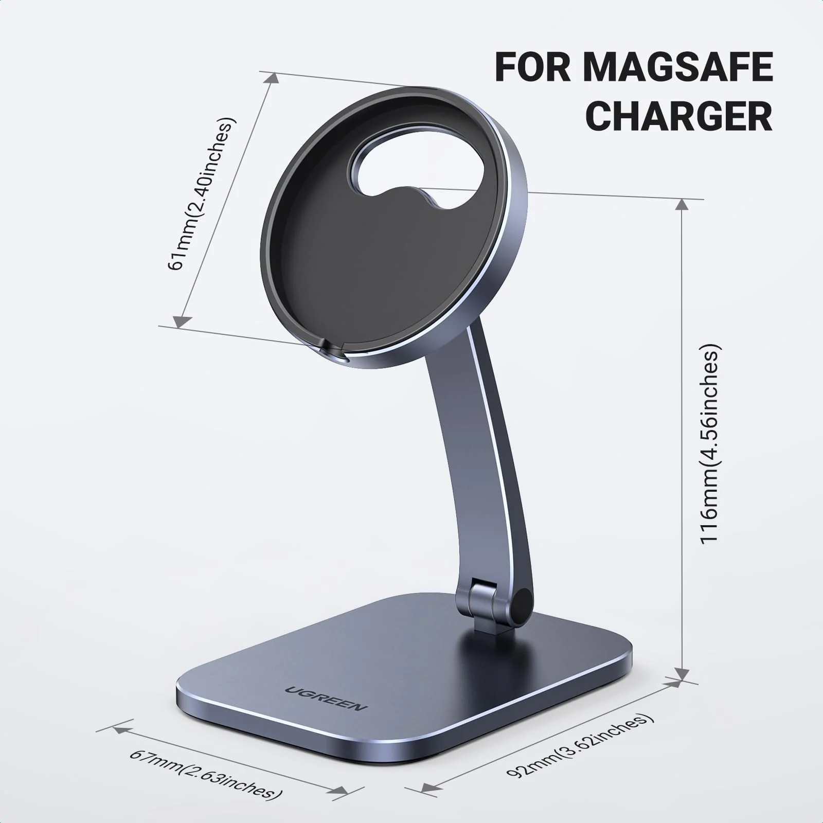 Buy UGREEN 40290 Phone Stand for MagSafe Charger, Adjustable Aluminum Charging Stand for iPhone StandBy Mode Online in Pakistan - UGREEN PK