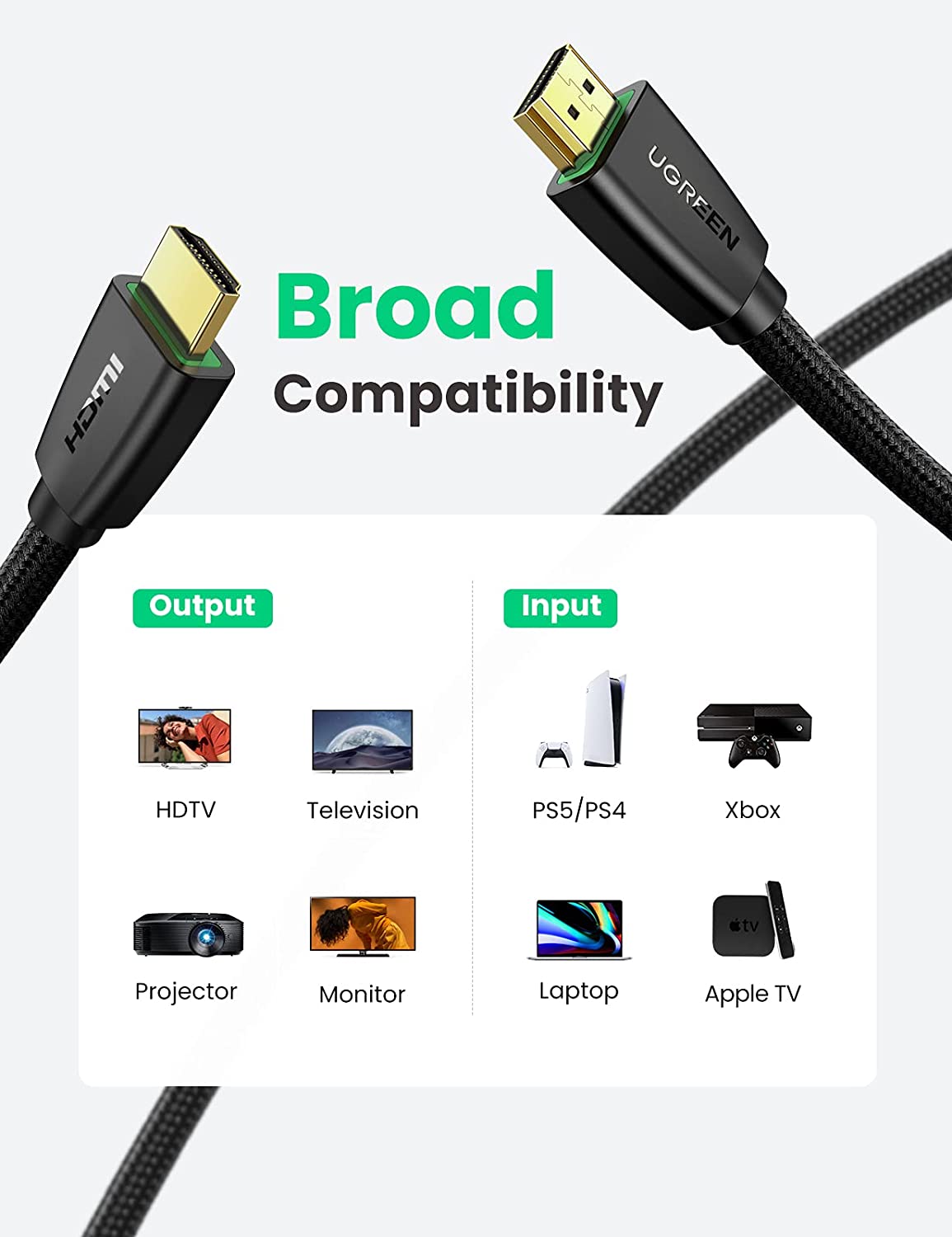 UGREEN 40410 HDMI 2.0 MALE TO MALE CABLE6