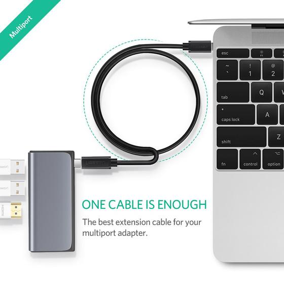 UGREEN 40574 USB TYPE-C MALE TO FEMALE EXTENSION CABLE 0.5M