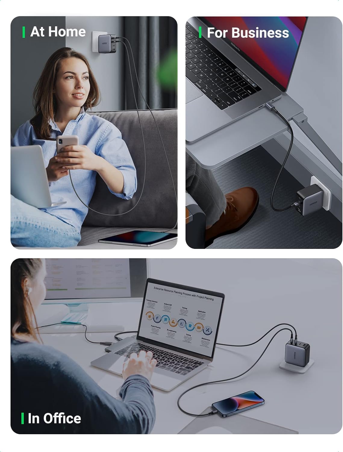 UGREEN 40737 Nexode 4 Port GaN 100W USB C Charger 9