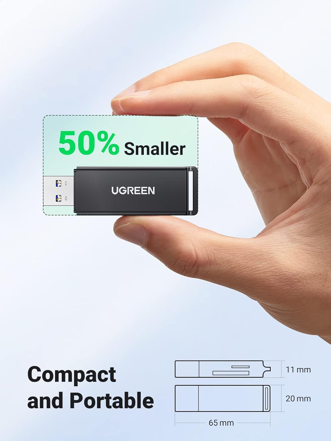 Buy UGREEN 40752 USB 3.0 SD Card Reader Compatible with SD, Micro SD, SDXC, SDHC, MMC, RS-MMC, UHS-I Online in Pakistan - UGREEN PK