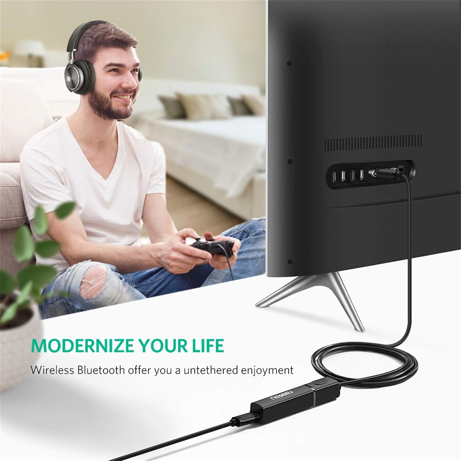 UGREEN 40761 Bluetooth Transmitter 4.2 Wireless Audio Music Adapter 04