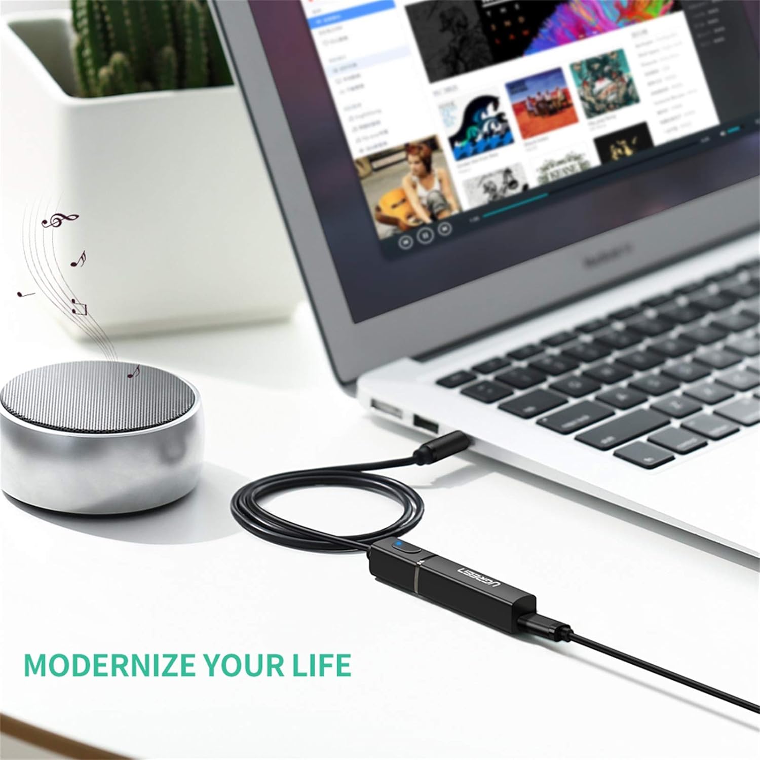 UGREEN 40761 Bluetooth Transmitter 4.2 Wireless Audio Music Adapter 08