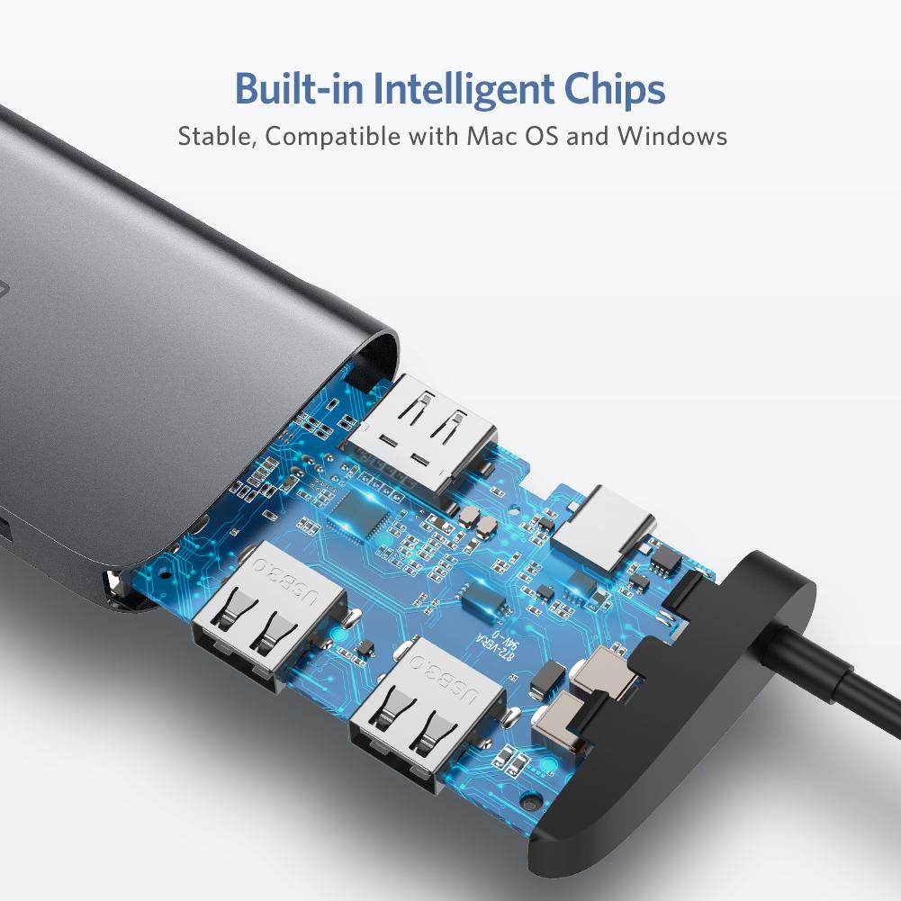UGREEN 40873 9-IN-1 USB-C to Multifunction Adapter with RJ45 Ethernet Port and SD/TF Card Reader