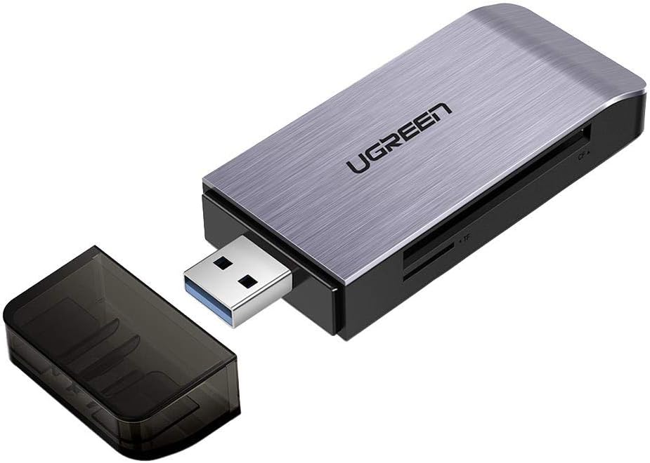 UGREEN 50541 USB 3.0 4-in-1 High-Speed SD Card Reader Adapter Supports CF, SD, Micro SD, MS, UHS-I, SDXC, SDHC