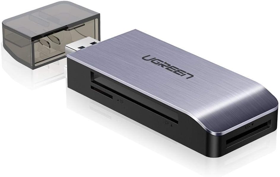 UGREEN 50541 USB 3.0 4-in-1 High-Speed SD Card Reader Adapter Supports CF, SD, Micro SD, MS, UHS-I, SDXC, SDHC