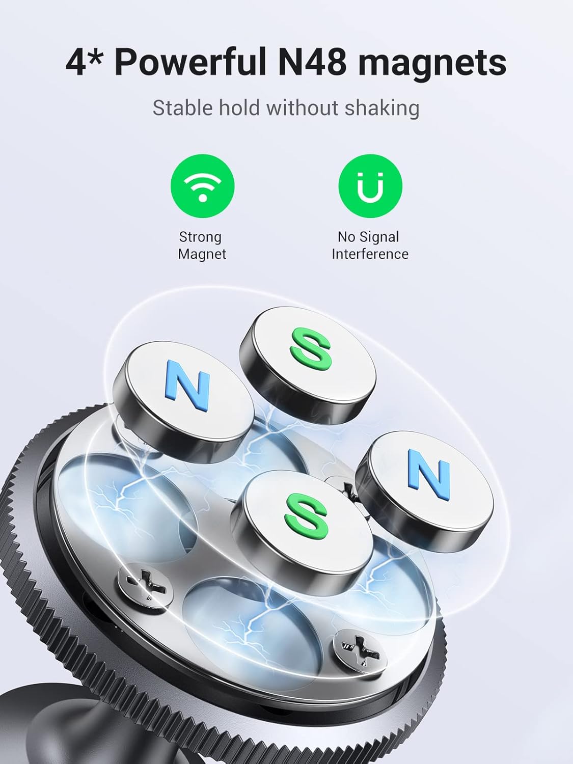 UGREEN 50871 Car Phone Holder Magnetic Dashboard Mount 360 Rotatable 02