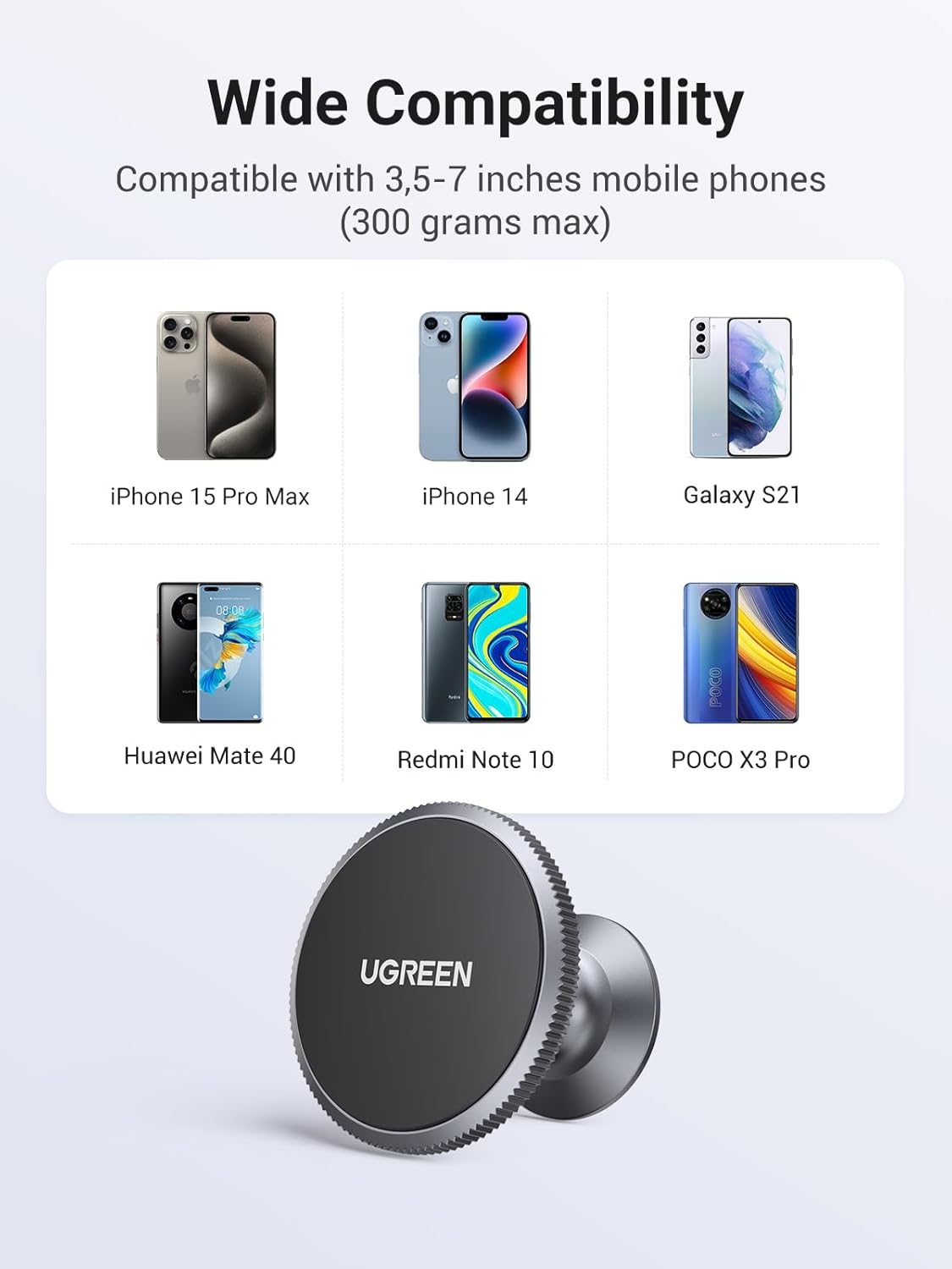 UGREEN 50871 Car Phone Holder Magnetic Dashboard Mount 360 Rotatable 07