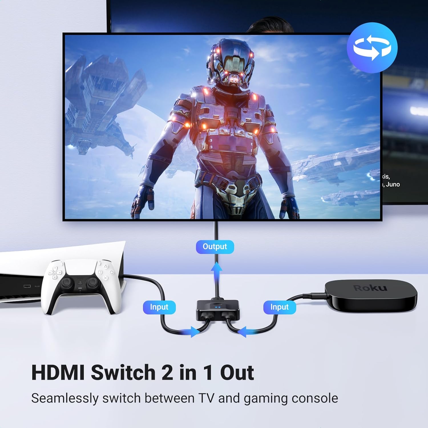 UGREEN 50966 HDMI 2 In 1 Out 4K@60Hz Bi Directional HDMI Switcher 02