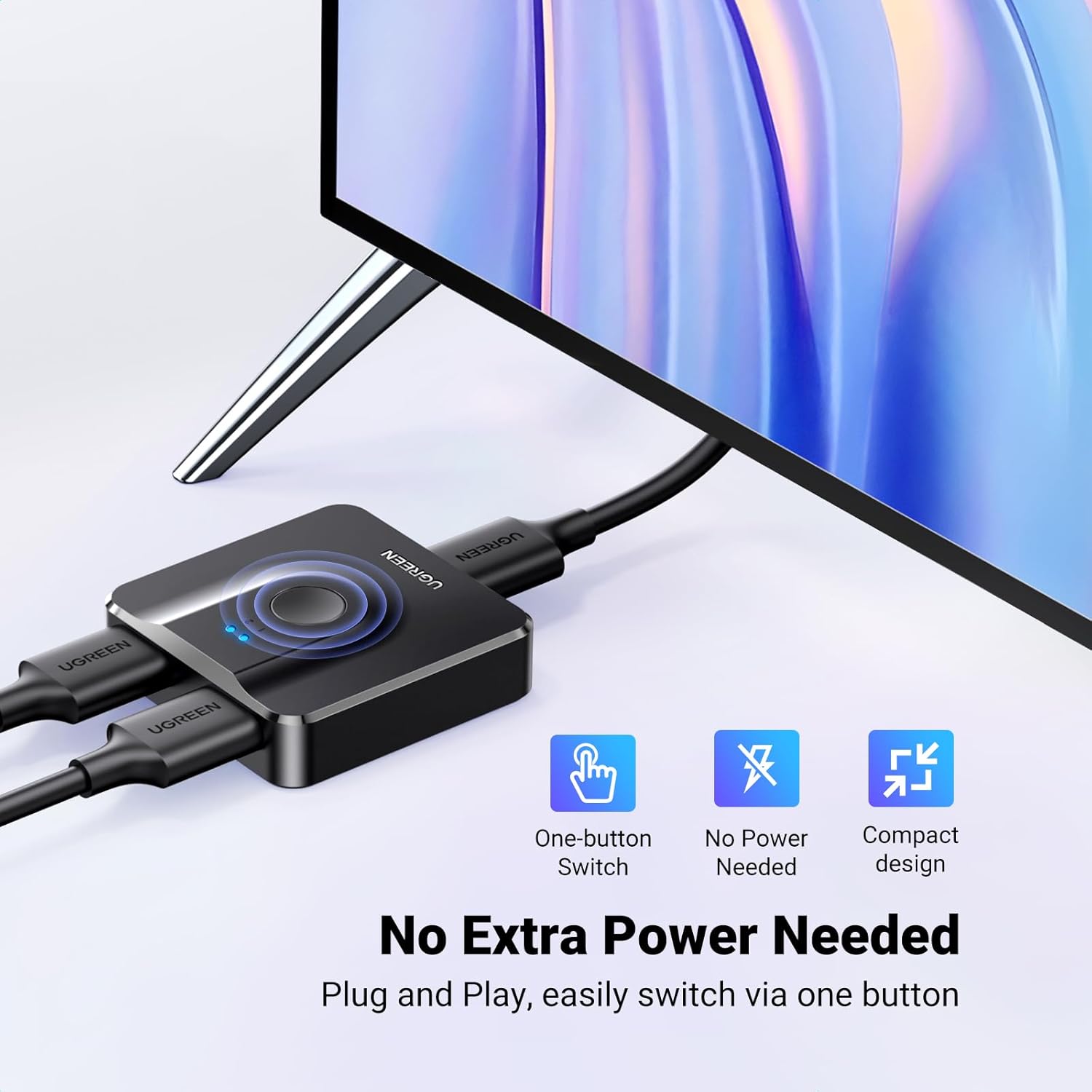 UGREEN 50966 HDMI 2 In 1 Out 4K@60Hz Bi Directional HDMI Switcher 05