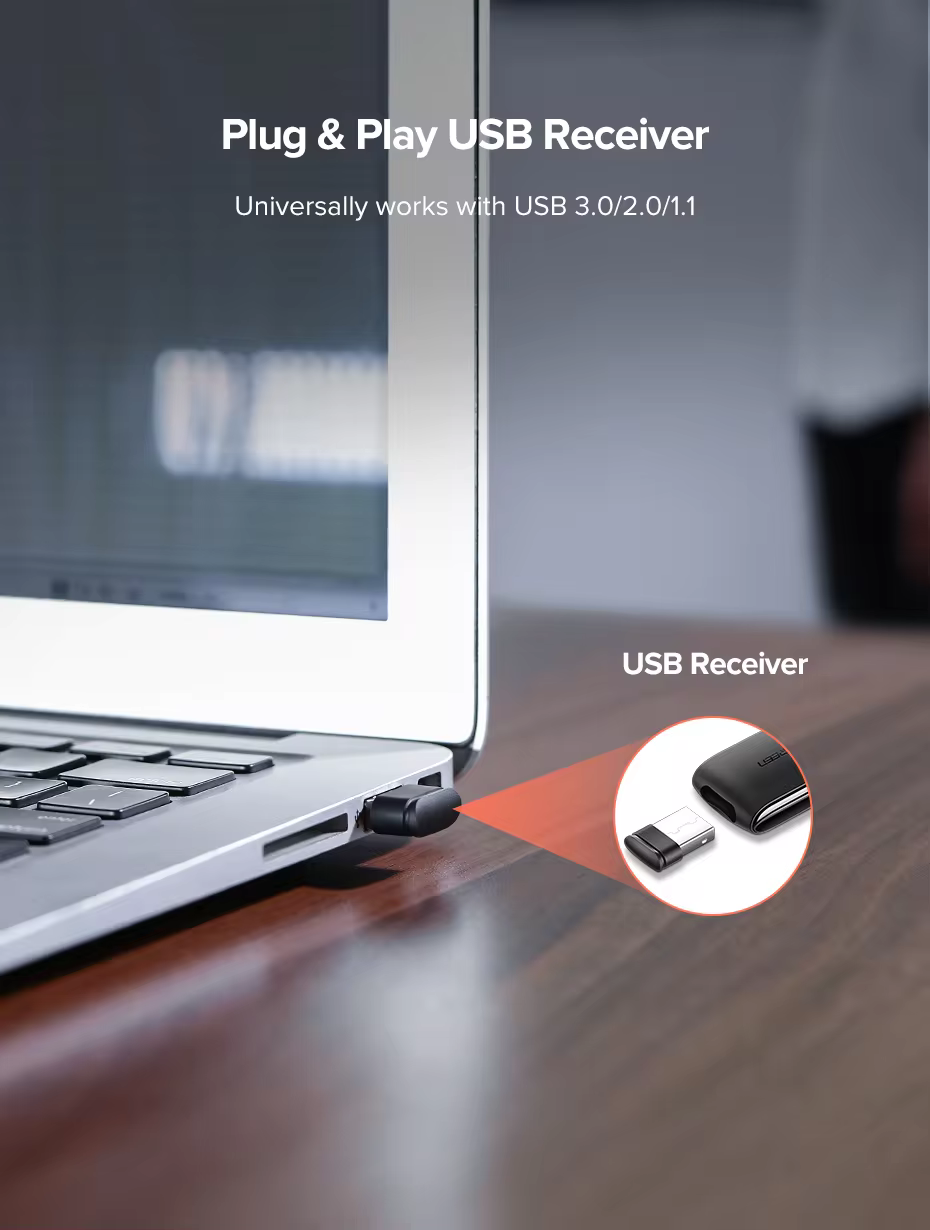 UGREEN 60327 Office Wireless Presentation Remote 100M OMNI-Directional Range UGREEN 60327 Office Wireless Presentation Remote 100M OMNI-Directional Range