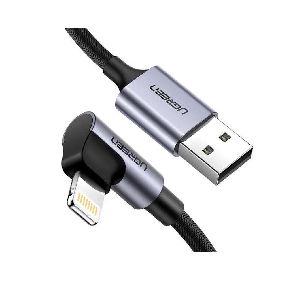 UGREEN 60521 USB A to Lightning MFi Certified (1 Meter) 90° Angle Charging Cable