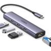 UGREEN 60600 USB C TO 3 PORT USB 3.0 HUB WITH GIGABIT ETHERNET