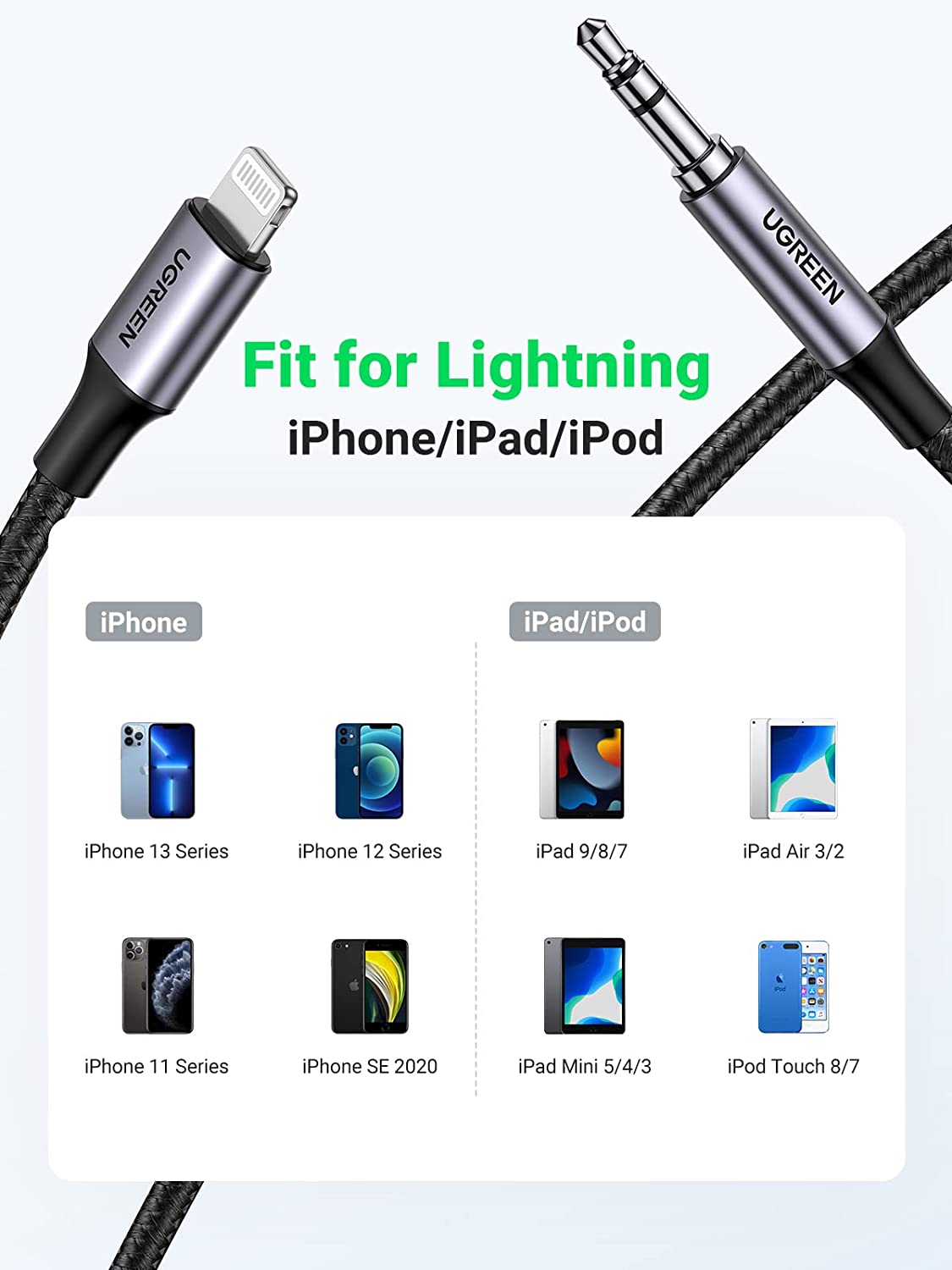 UGREEN 70509 LIGHTNING TO 3.5MM CABLE