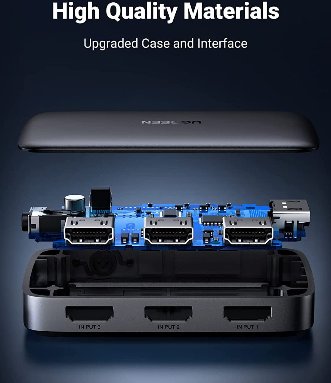UGREEN 80125 HDMI SWITCHER 3 IN 1 OUT 4K @ 30HZ4