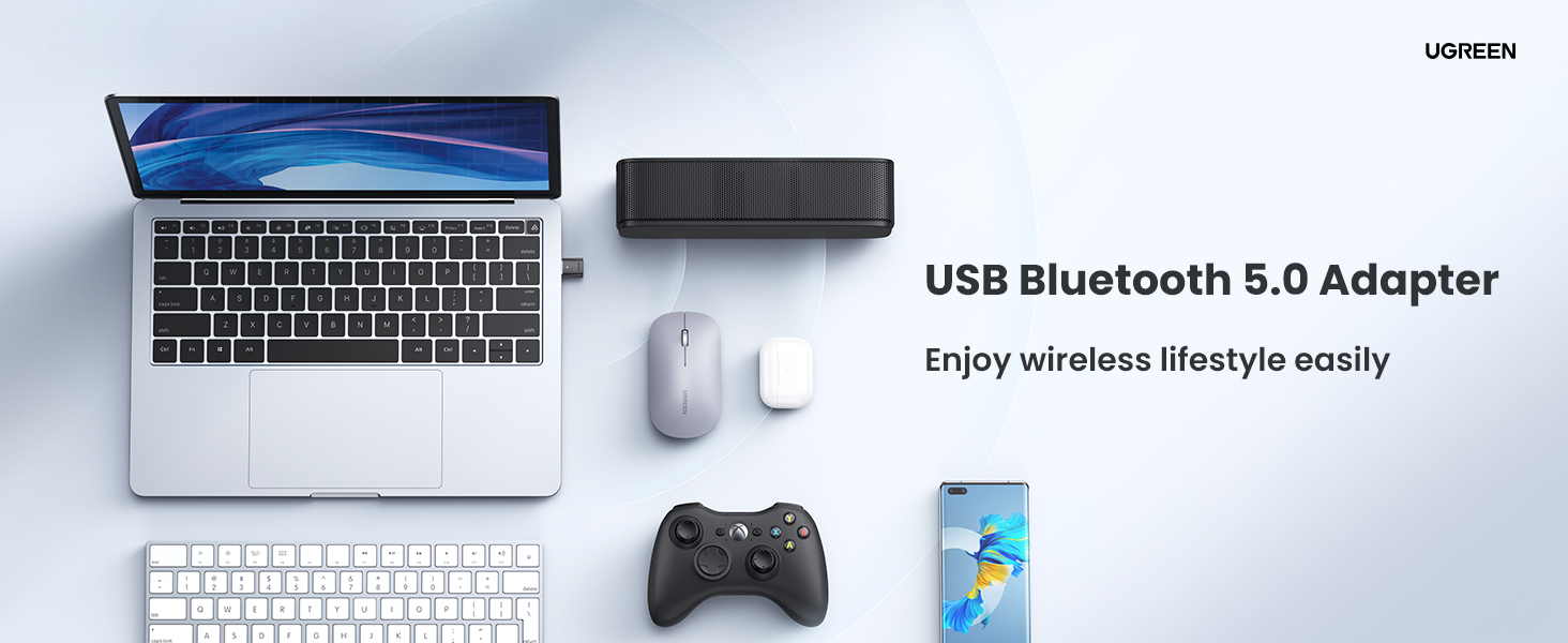 UGREEN 80889 USB Bluetooth 5.0 Adapter for PC 001 UGREEN 80889 USB Bluetooth 5.0 Adapter for PC 001