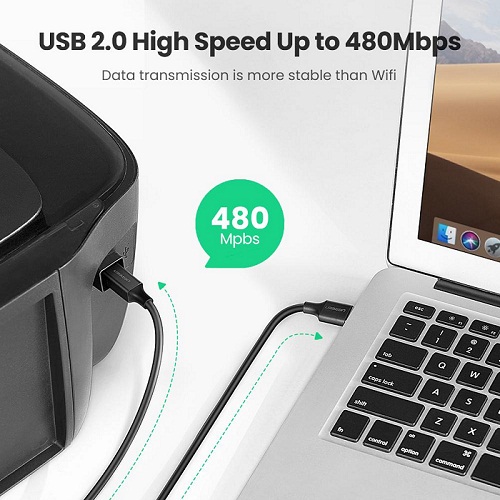 UGREEN 10350 USB 2.0 Printer Cable (1.5 Meter) USB A to B Male Cable for Printer