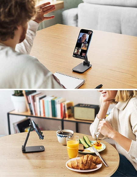Ugreen 20435 Foldable Desktop Cell Phone Holder Black 6