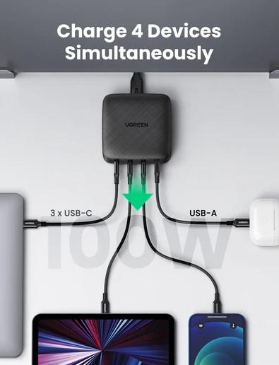 Ugreen 70870 100W USB C Desktop Charger 4 Ports 3