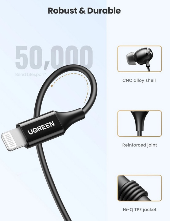 UGREEN 80655 IN-EAR LIGHTNING HEADPHONE